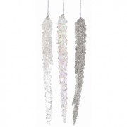 Icicle Hanging Decorations - Silver only 